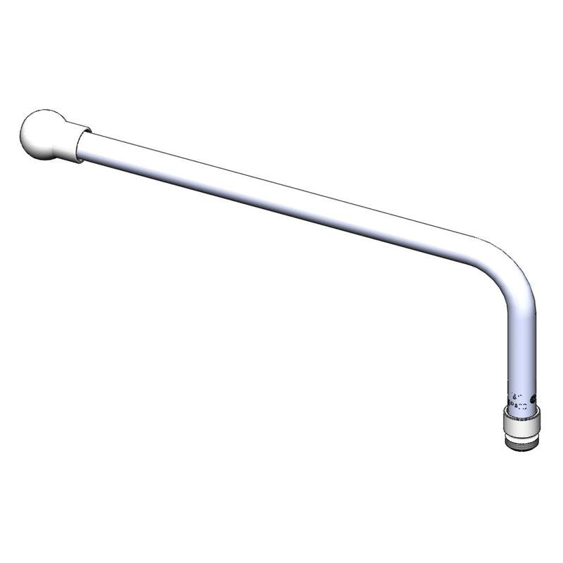 T&S 000384-40 L Tube w/ 3/8" NPT Female Outlet, Polished Chrome Plated