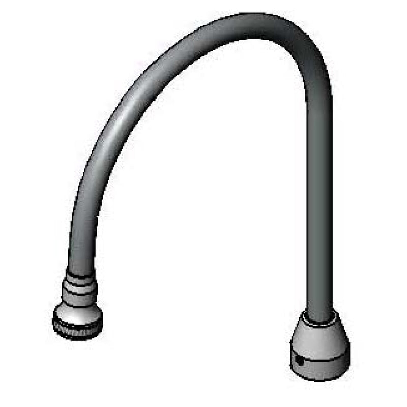 T&S Brass 009436-40 Rigid Gooseneck w/ Rose Spray - Chrome