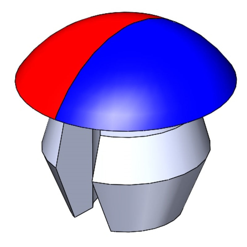 T&S Brass 014173-45 Handle Index Button - Red/Blue