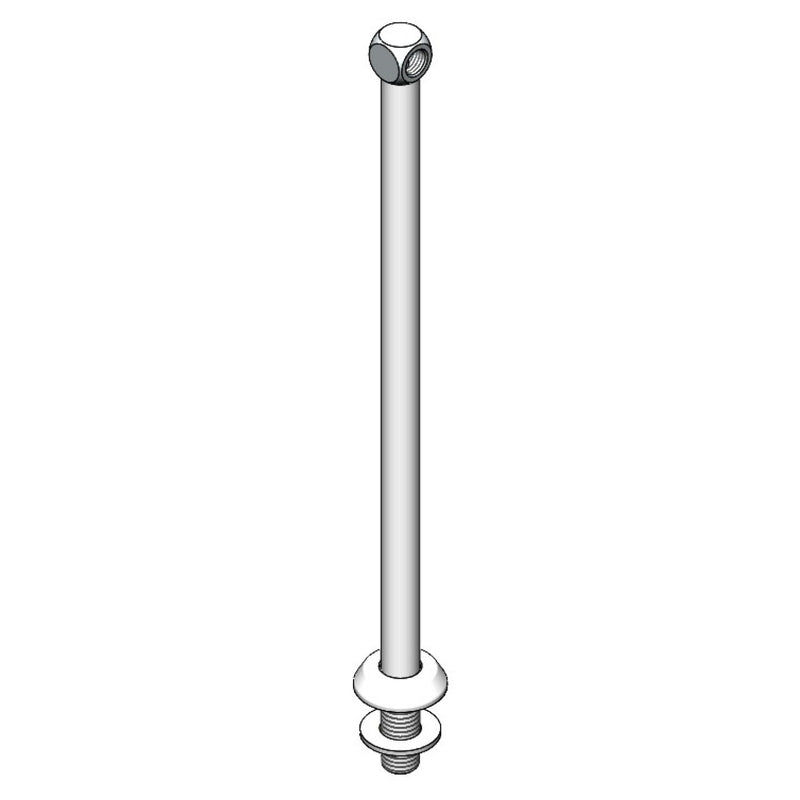 T&S 017269-40 16" Pedestal Assembly for Retro Glass Filler w/ Single Outlet Cube