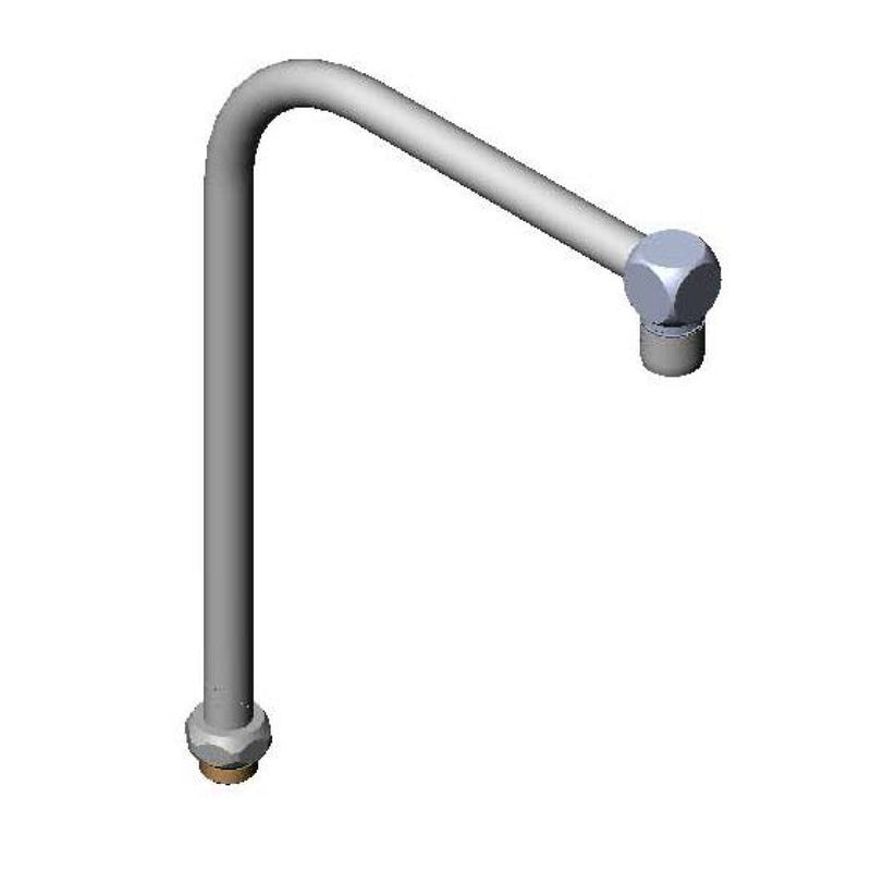T&S Brass 017715-40 High-Arc Swivel Gooseneck - Cube Aerator