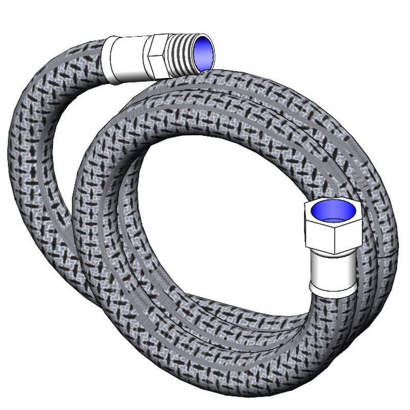 T&S Brass 017888-45 SS Inlet Connector Hose - 1.5m (EU)