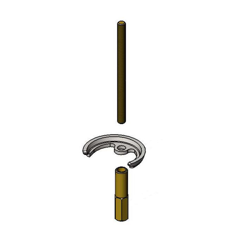 T&S Brass 019116-45 Single Post Mounting Kit - 1/4-20UN
