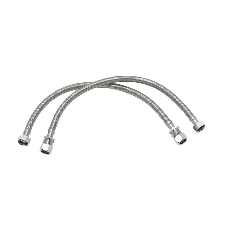 T&S Brass 019192-45 SS Supply Hoses - 18" Flexible Braid (Qty 2)