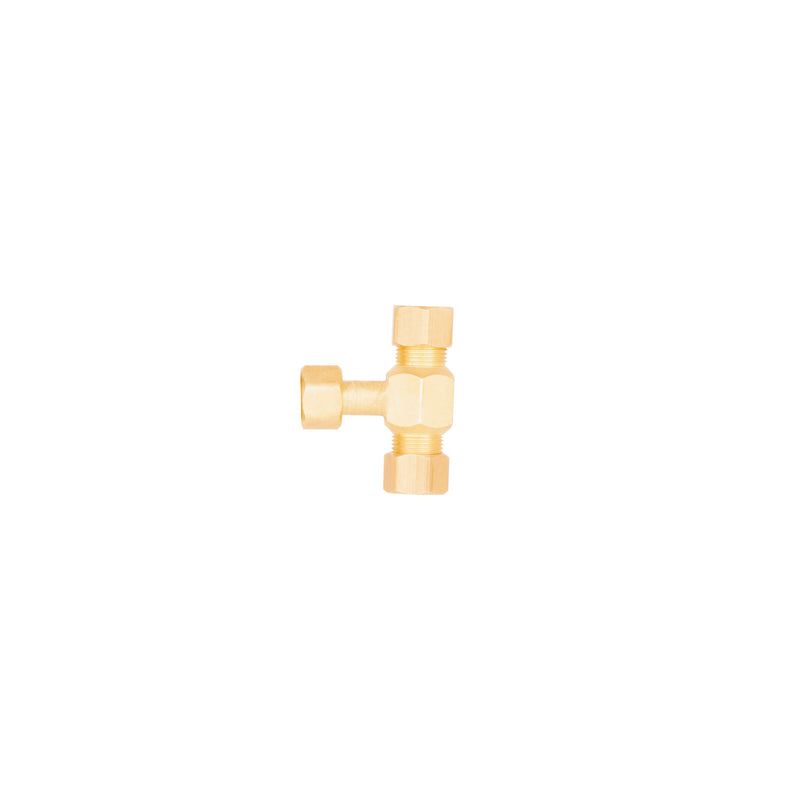 T&S Brass 020862-45 3/8 Compression Bypass Tee - Brass
