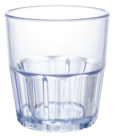 Winco PTSN-12 12 Oz. Ribbed Tumbler Plastic Dishwasher Safe Blue