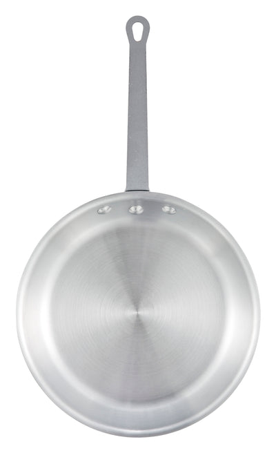 Winco AFP-10S 10 Inch Fry Pan Riveted Handle Aluminum Natural Finish