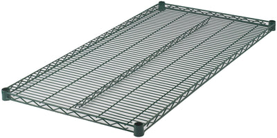 Winco VEX-2136 36 Inch Wire Shelf with 4 Sleeve Clips Epoxy Coated Green