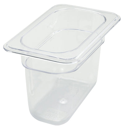 Winco SP7906 6-7/8 Inch Polycarbonate Food Pan 1/9 Size Dishwasher Safe