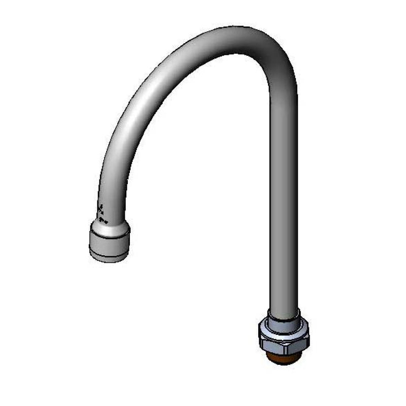 T&S Brass 133X-LAM Swivel Gooseneck - 5-11/16 Inch with B-0199-21 Laminar Flow Control
