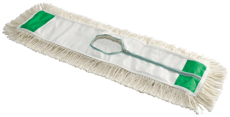 Winco DM-24H 24 Inch Replacement Dust Mop Head Cotton Blend Zipper Closure