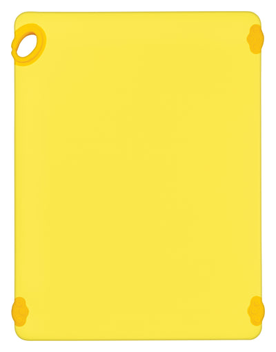 Winco CBK-1824YL 18 Inch Cutting Board with Rubber Grip Hook Yellow Co-polymer