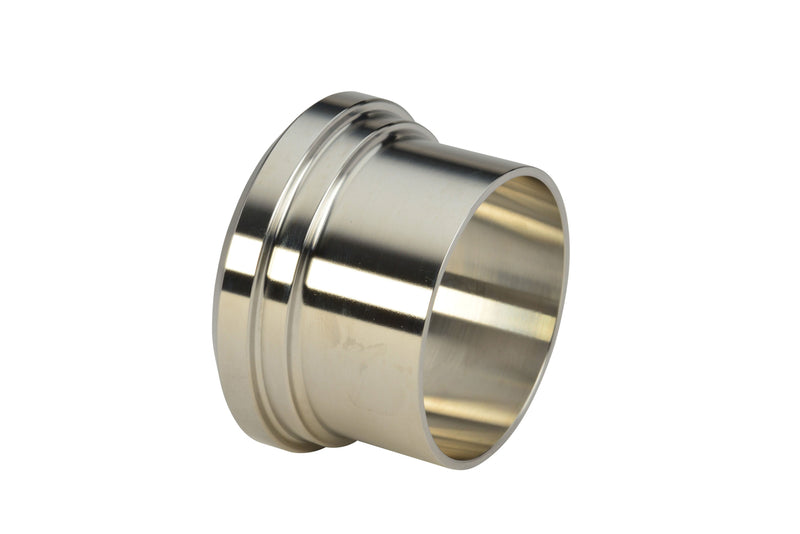 2.5" Bevel Seat Long Plain Ferrule (14A) - T316L Stainless Steel - Wayland Industries - W614A-25