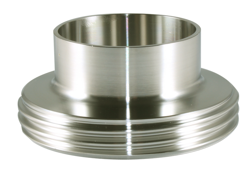 3" DIN Weld Male Ferrule (15A-DIN) - T316L Stainless Steel - Wayland Industries - W615A-DIN-3
