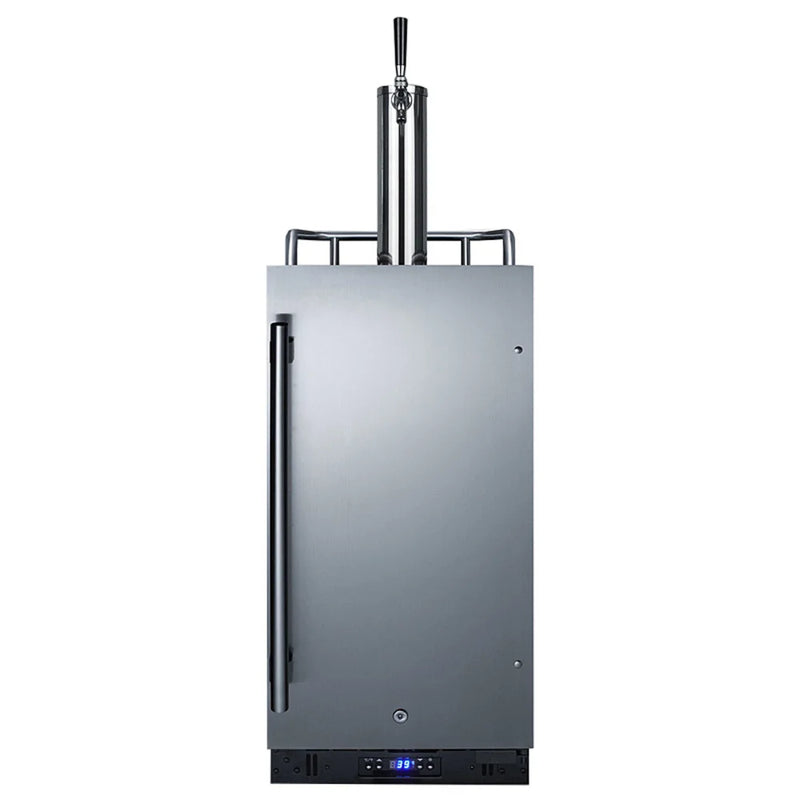 15" Built-In Kegerator with 2.9 cu. ft. Capacity, Automatic Defrost, Sealed Back, Single Tap and Tap Cool System in Stainless Steel - SBC15BEER