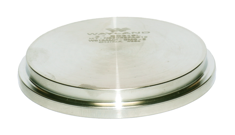 2.5" SMS Blank Caps (16AMP-SMS) - T316L Stainless Steel - Wayland Industries - W616AMP-SMS-25