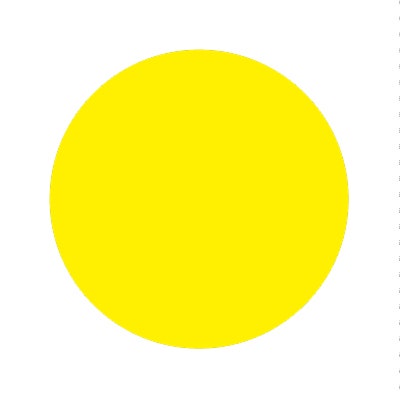 Bargun Button Cap Round, Blank, Yellow Cap