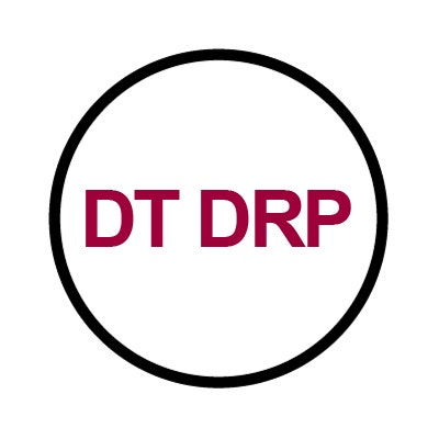Wunder-Bar 'Dt DrP' Button Cap - Round White with Burgundy Lettering
