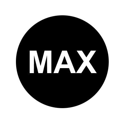 Wunder-Bar 'Max' Button Cap - Round Black with White Lettering