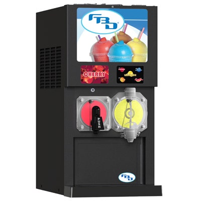 FBD 372 Multi-Flavor Frozen Beverage Dispenser, Up to 17 Flavor Combinations, Air-Cooled, Commercial Frozen Drink & Slushie Machine, Black Finish