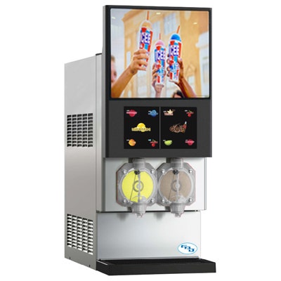 FBD 772 Multi-Flavor Frozen Beverage Dispenser, Up to 32 Flavor Combinations, Air-Cooled, Commercial Frozen Drink & Slushie Machine