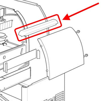 Ice-O-Matic 1011411-17 Front Liner/Trim, Top of Door, Fits ICEU070A
