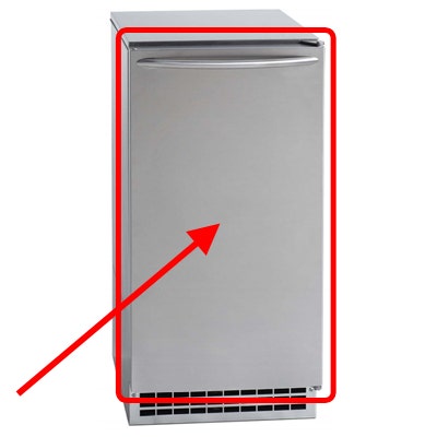 Ice-O-Matic 1011448-14 Complete Door Assembly, Fits GEMU090