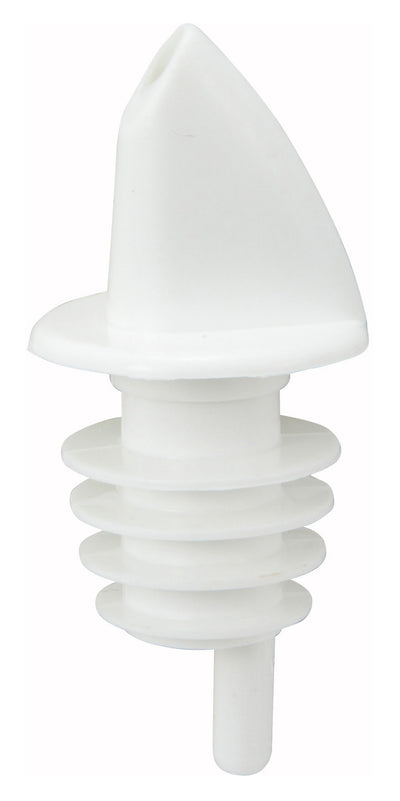 Winco PPR-2W Liquor Pourer Plastic Free Flow White - 12 Packs
