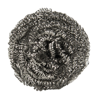 Winco SPG-50 50 Gram Stainless Steel Scouring Sponge - Small Commercial Pan Cleaning Heavy Duty