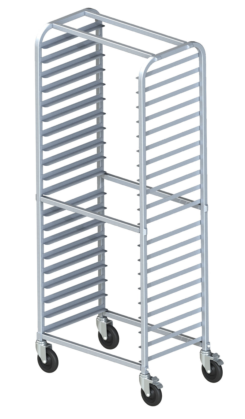 Winco AWRS-20BK 29-1/2 Inch Mobile Sheet Pan Rack Aluminum with 20 Slots