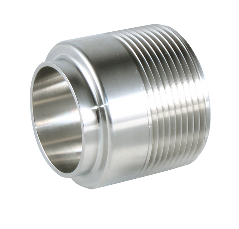 4" Butt-Weld X Male NPT Adapter - Machine Finish (19WB) - T304 Stainless Steel - Wayland Industries - W419WB-4