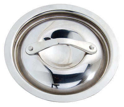Winco DCL-375 3-3/4 Inch Round Lid with Handle Stainless Steel