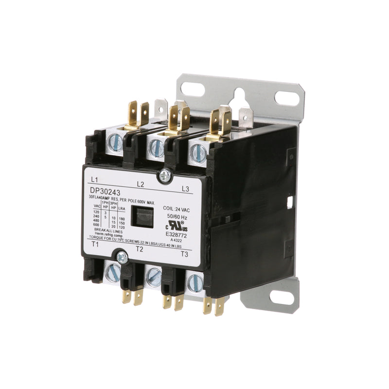 Contactor 3 Pole, 40 Amp 24V for Frymaster, Lang (17BC, 17EC) - Replaces Frymaster FM810-1202