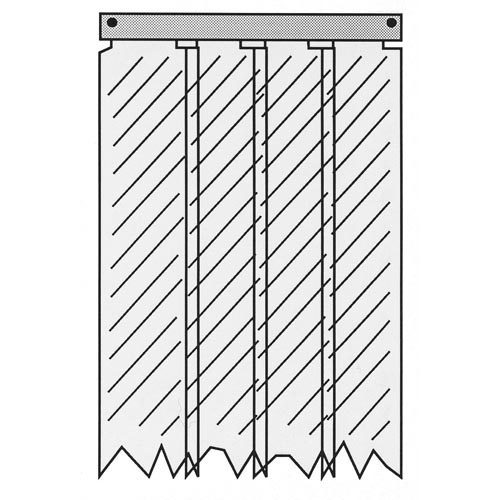 Kason® Cooler Strip Curtain For doors up to 34 in x 78 in - 401SA6063884SB