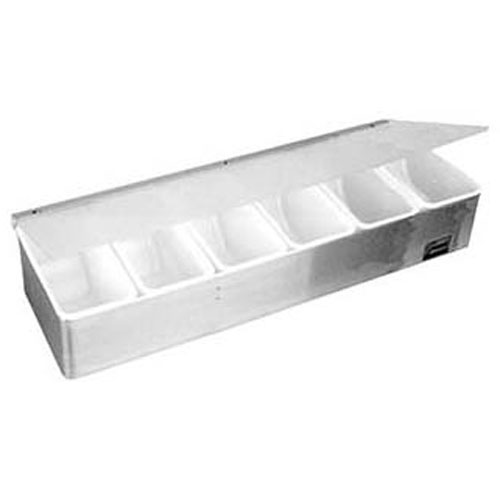 San Jamar 6 pt Non-Chilled Garnish Center Stainless Steel - B4186L