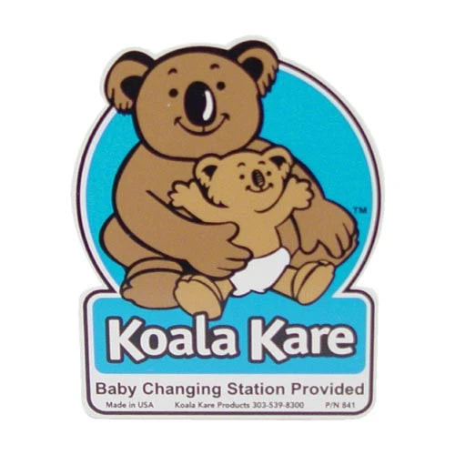 Koala Kare Changing Station 4 in x 4 1/2 in Restroom Door Plaque - 310-28