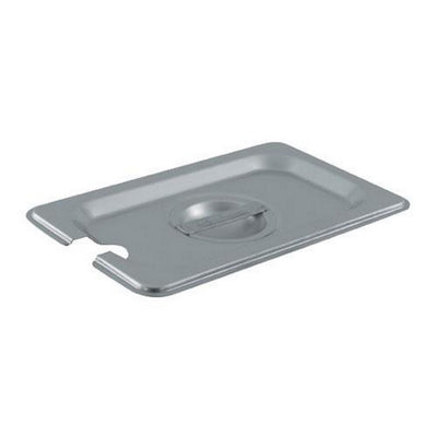 Winco 1/9 Size Notched Pan Cover Ninth Size, Stainless Steel