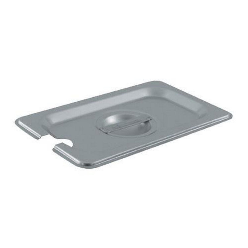 Winco 1/9 Size Notched Pan Cover Ninth Size, Stainless Steel