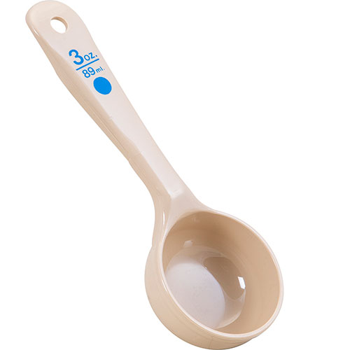 Carlisle 3 oz Measure Miser® Portion Spoon Plastic, Beige - 432606
