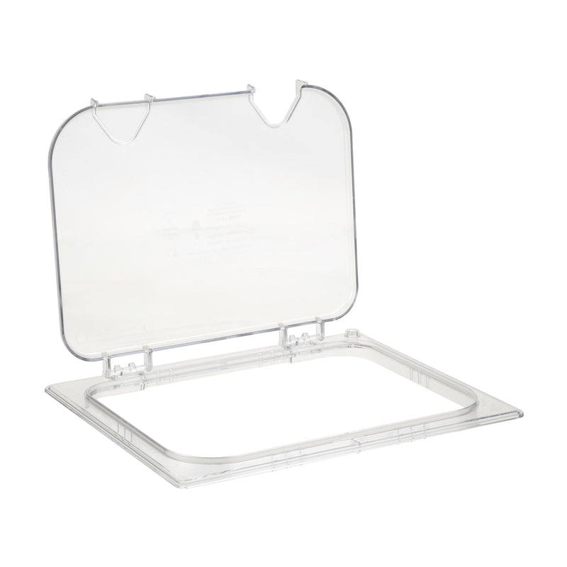 Carlisle 1/2 Size Clear StorPlus™ Ez Access Hinged Notched Food Pan Cover - 10239Z