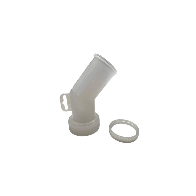 Ernst Full Line 70 mm Clear Carboy Pour Spout Red - SMRT1-C-70MM