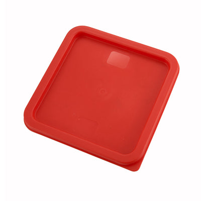 Winco 6 and 8 qt Red Cover Square - PECC-68