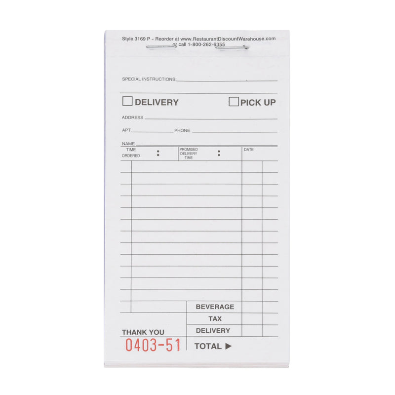KNG 3 Part Padded Guest Checks 3.375 x 6.25 - 3169PAD