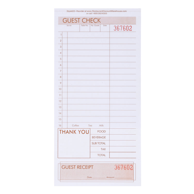 KNG 2-Part Loose Guest Checks 4.25 in x 9 in - 3147LSE