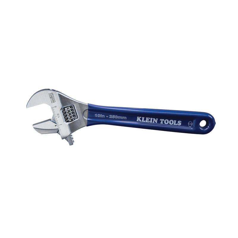 Klein Tools Pipe Wrench, 10 in.Reversible Jaw/Adjust - D86930