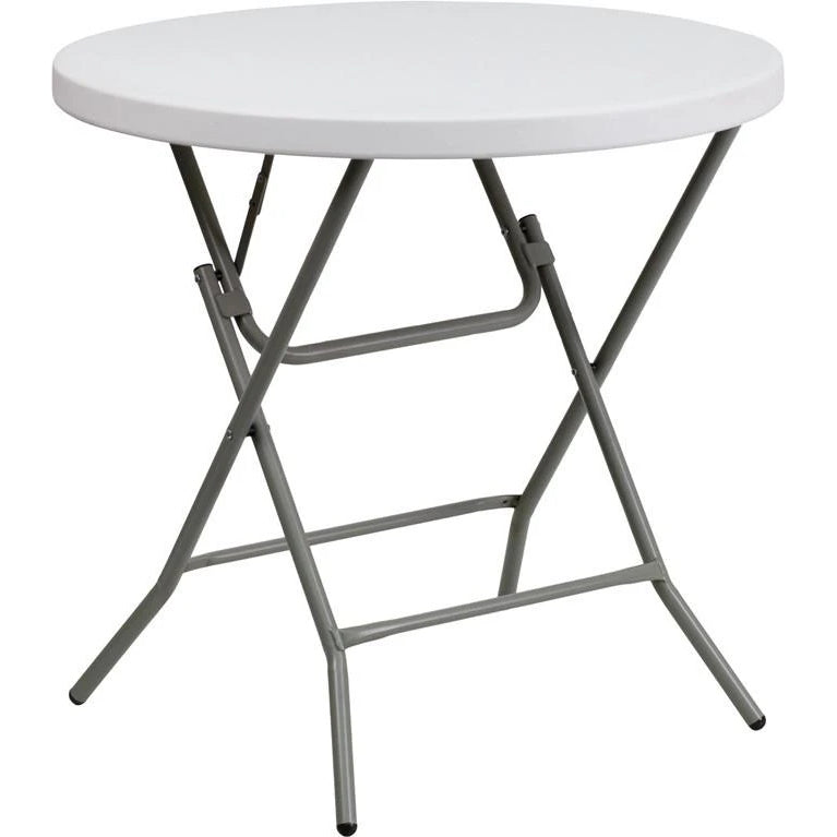 Flash Furniture 2.63 ft Round Folding Table - DAD-YCZ-80R-GW-GG