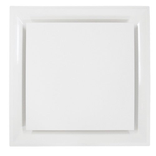 American Louver 14 in White Plaque Celing Diffuser Plastic - STR-PQ-14W