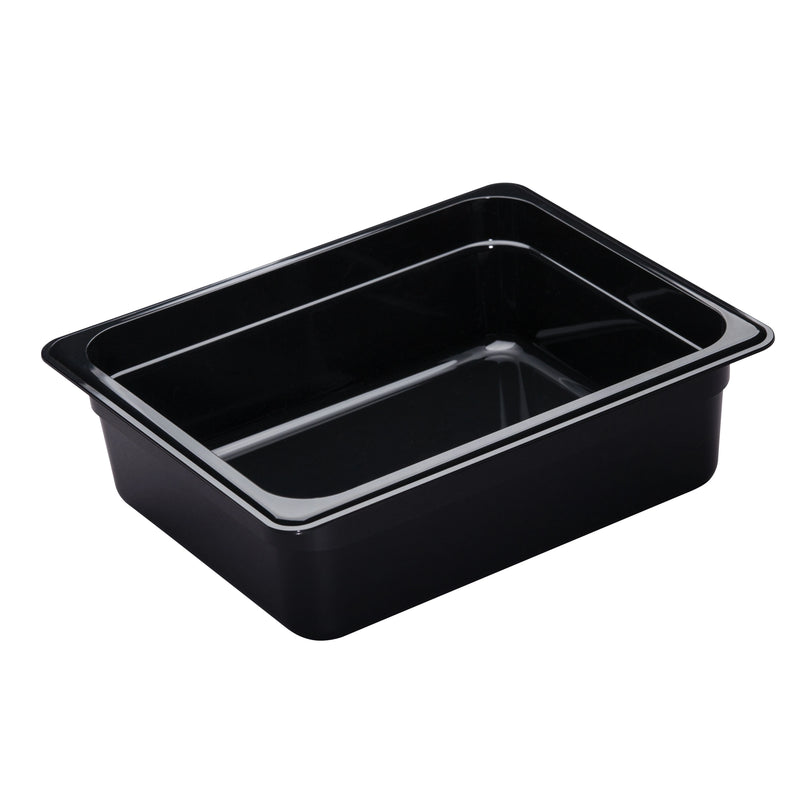 Cambro Half Size 4 in Deep Black Camwear Food Pan Polycarbonate - 24CW110