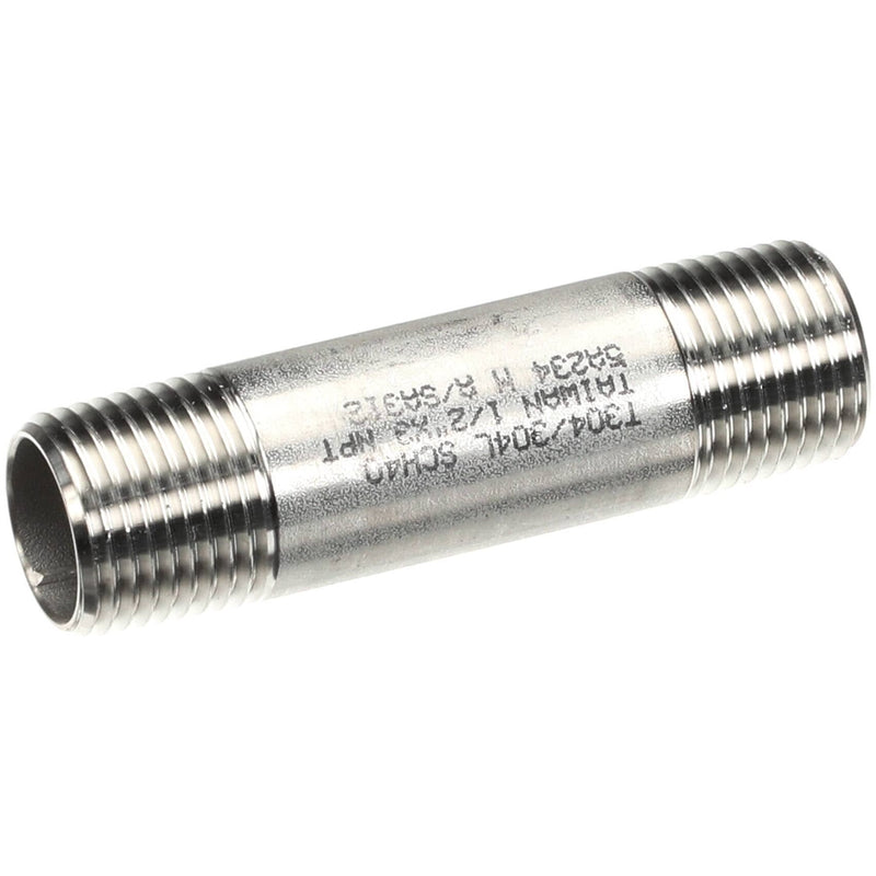 American Dish Service Nipple, 1/2 X 3 Stainless Steel (ADC-44, ADC-66) - 292-3010