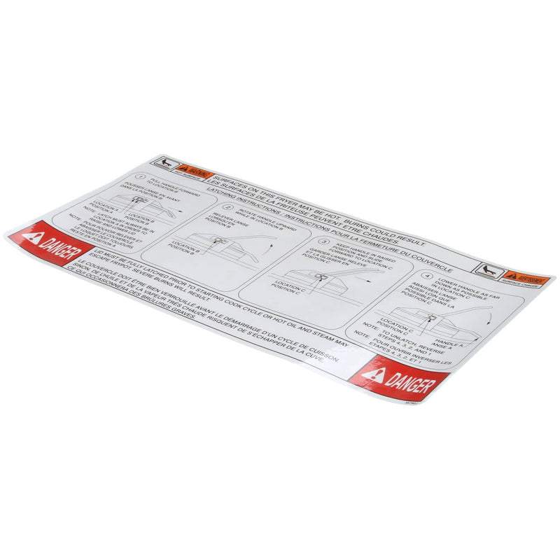 Henny Penny Label-Lid InstructionEng/Fre (PFE-580KFC, PFE-581) - 35792
